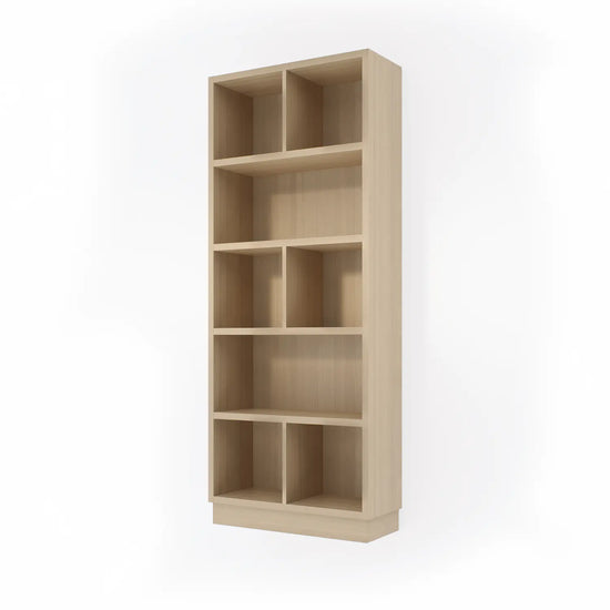 Boekenkast met speelse vakken | Certo | Naturel hout