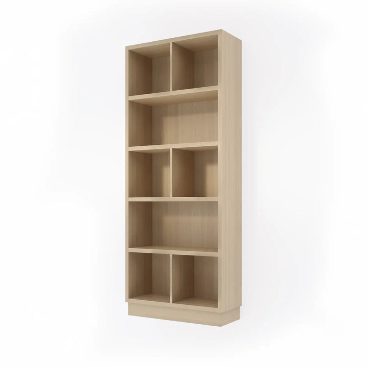 Boekenkast met speelse vakken | Certo | Naturel hout