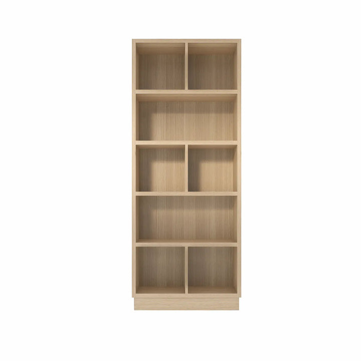 Boekenkast met speelse vakken | Certo | Naturel hout