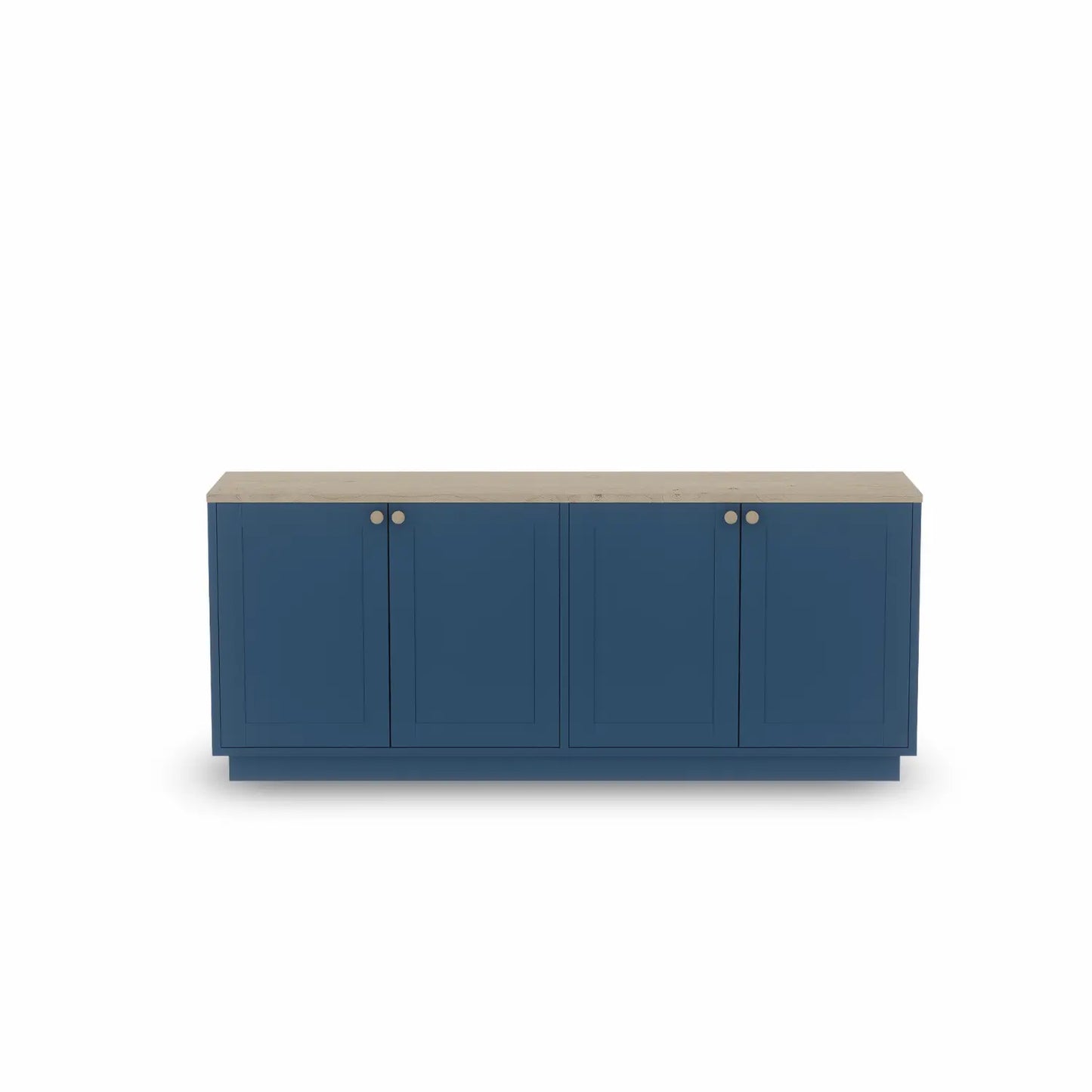 Groot houten dressoir | Lundia Basics | Haagsblauw & Blank gelakt