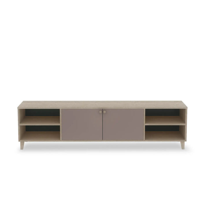 Groot houten lowboard | Lundia Basics | Blank gelakt & Kalkroze