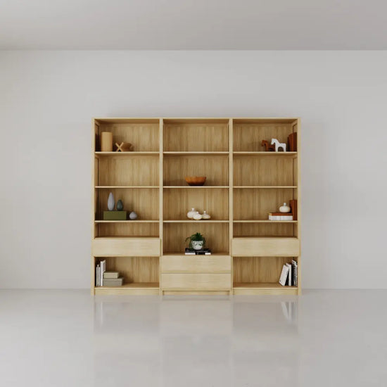 Wandkast met laden | Lundia Original | Blank gelakt hout