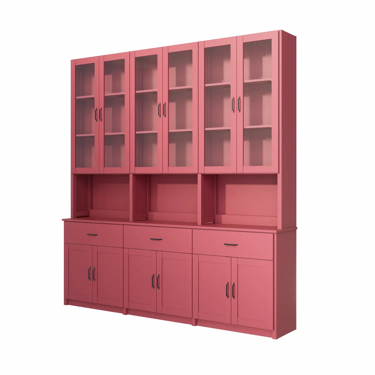 Large display cabinet | Lundia Original | Cherry red