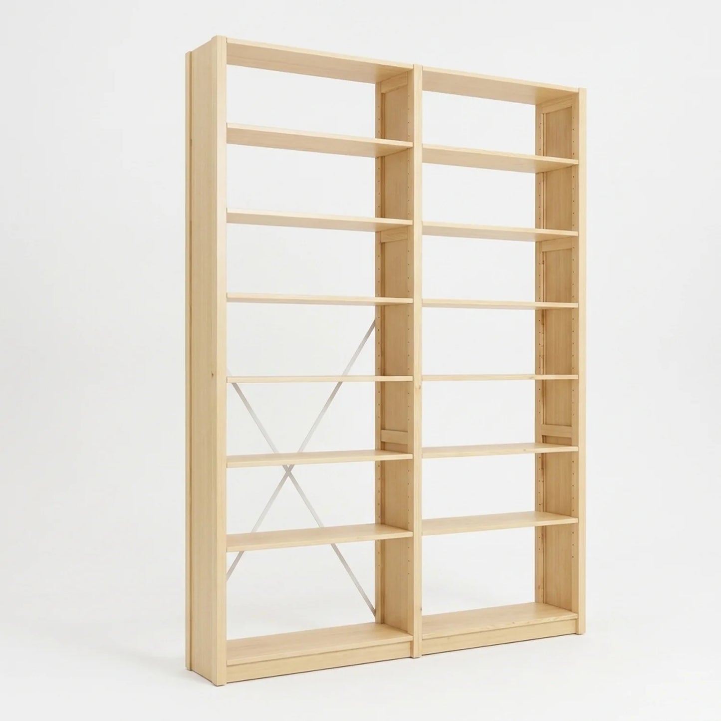 Basic bookcase | Lundia Original | Clear lacquered wood, perspectief