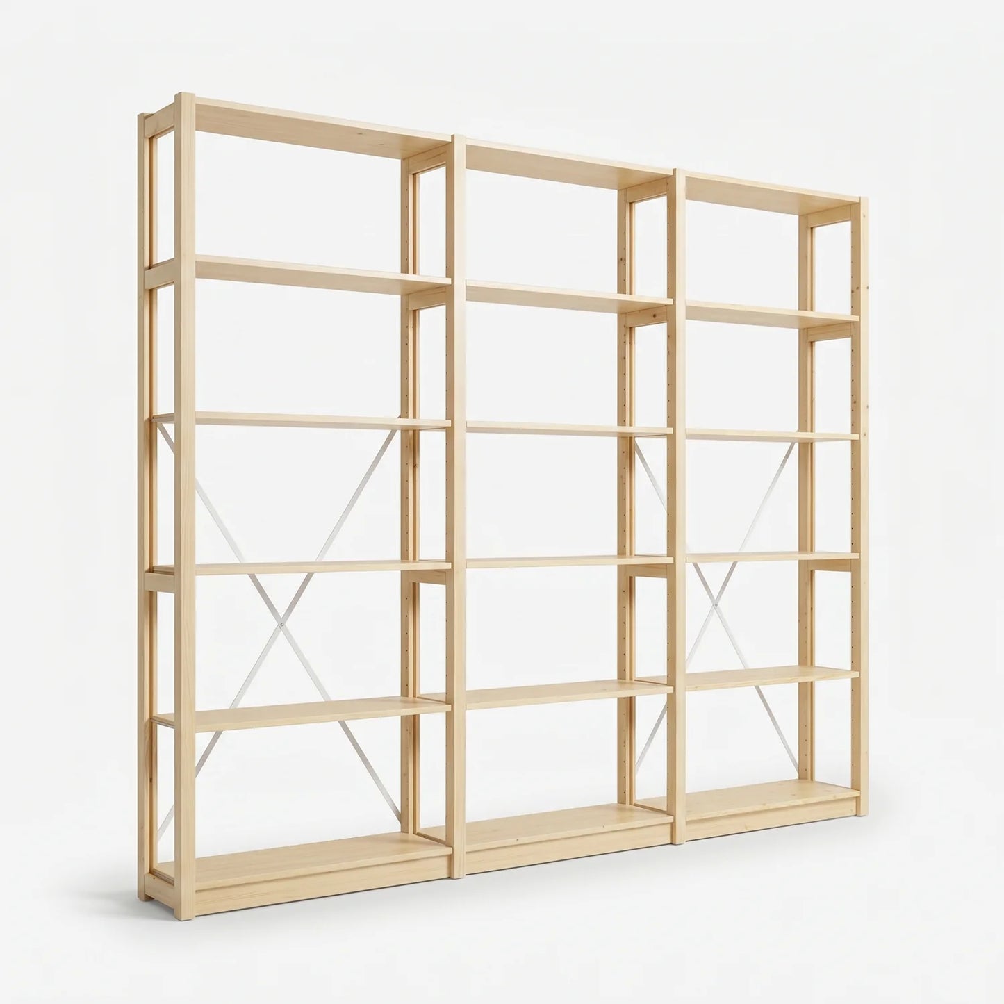 Bookcase | Lundia Original | 208 x 245 x 30, perspectief