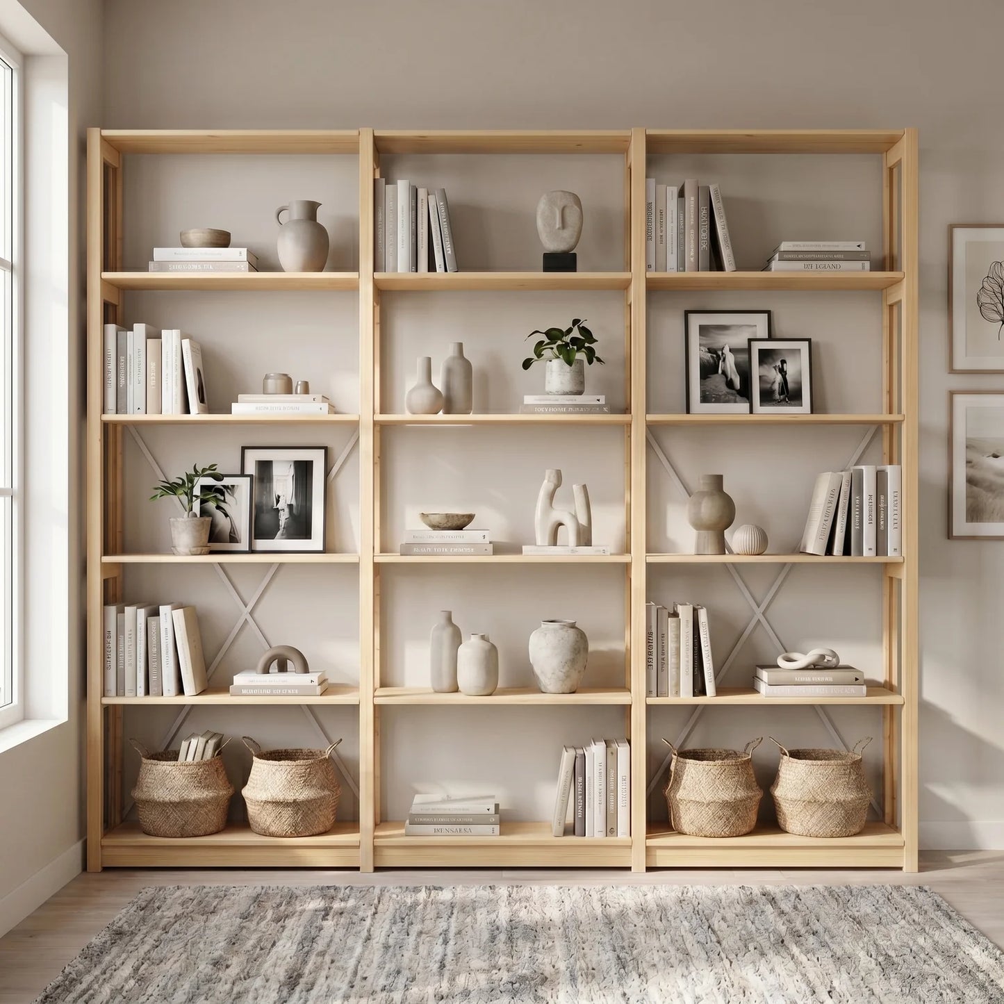 Bookcase | Lundia Original | 208 x 245 x 30, sfeerbeeld vooraanzicht