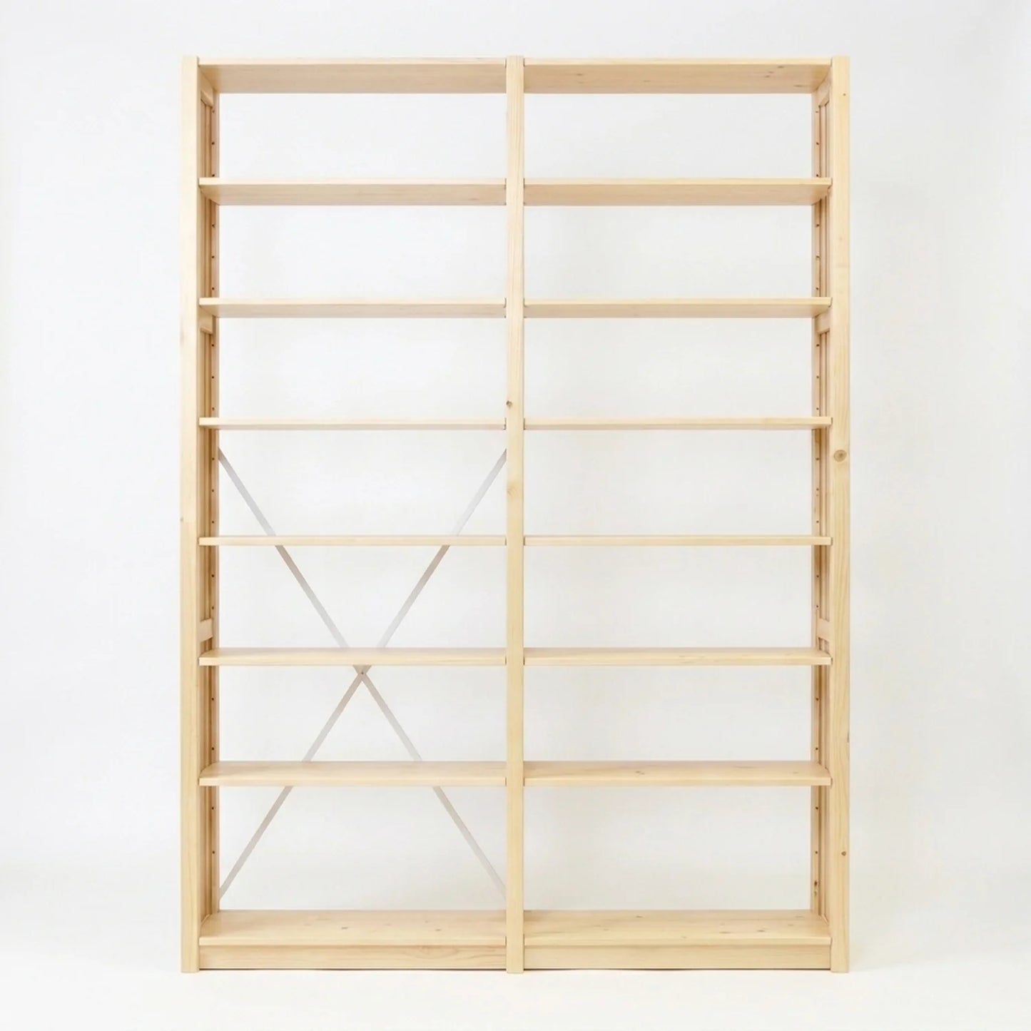 Basic bookcase | Lundia Original | Clear lacquered wood, vooraanzicht