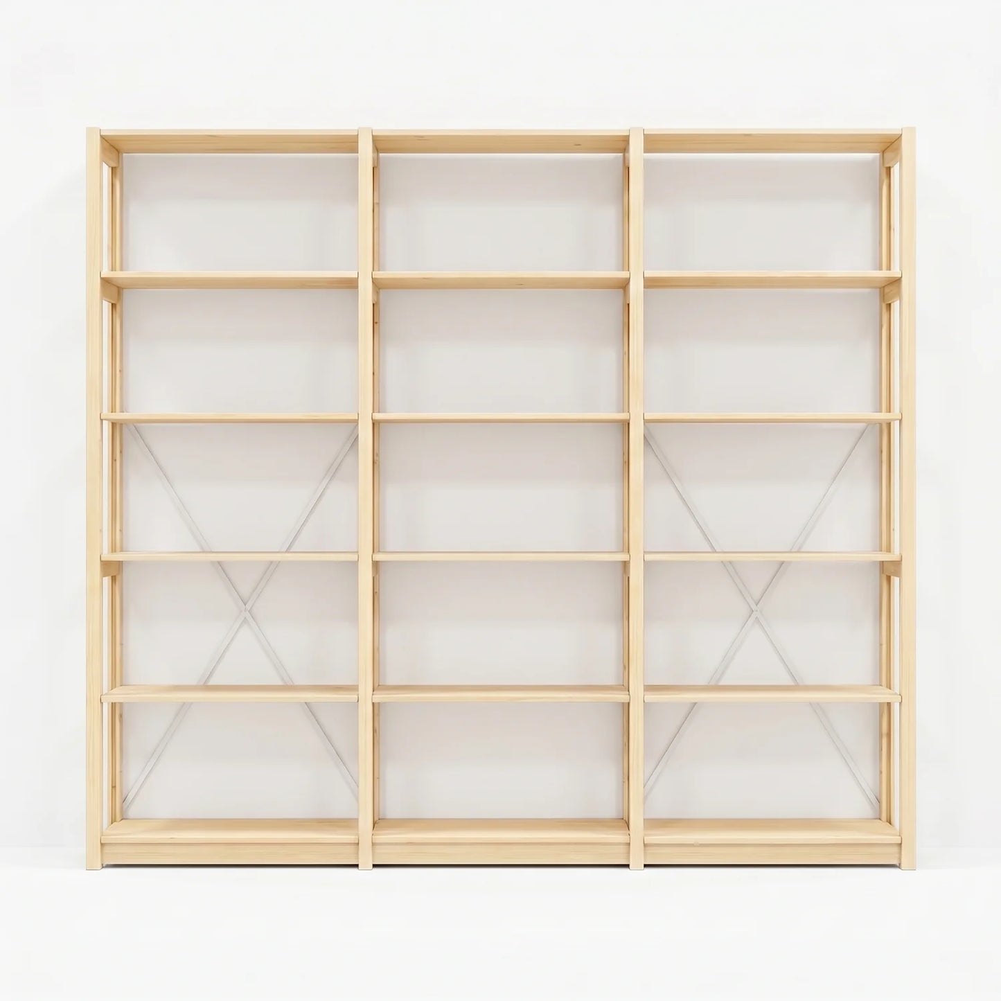 Bookcase | Lundia Original | 208 x 245 x 30, vooraanzicht