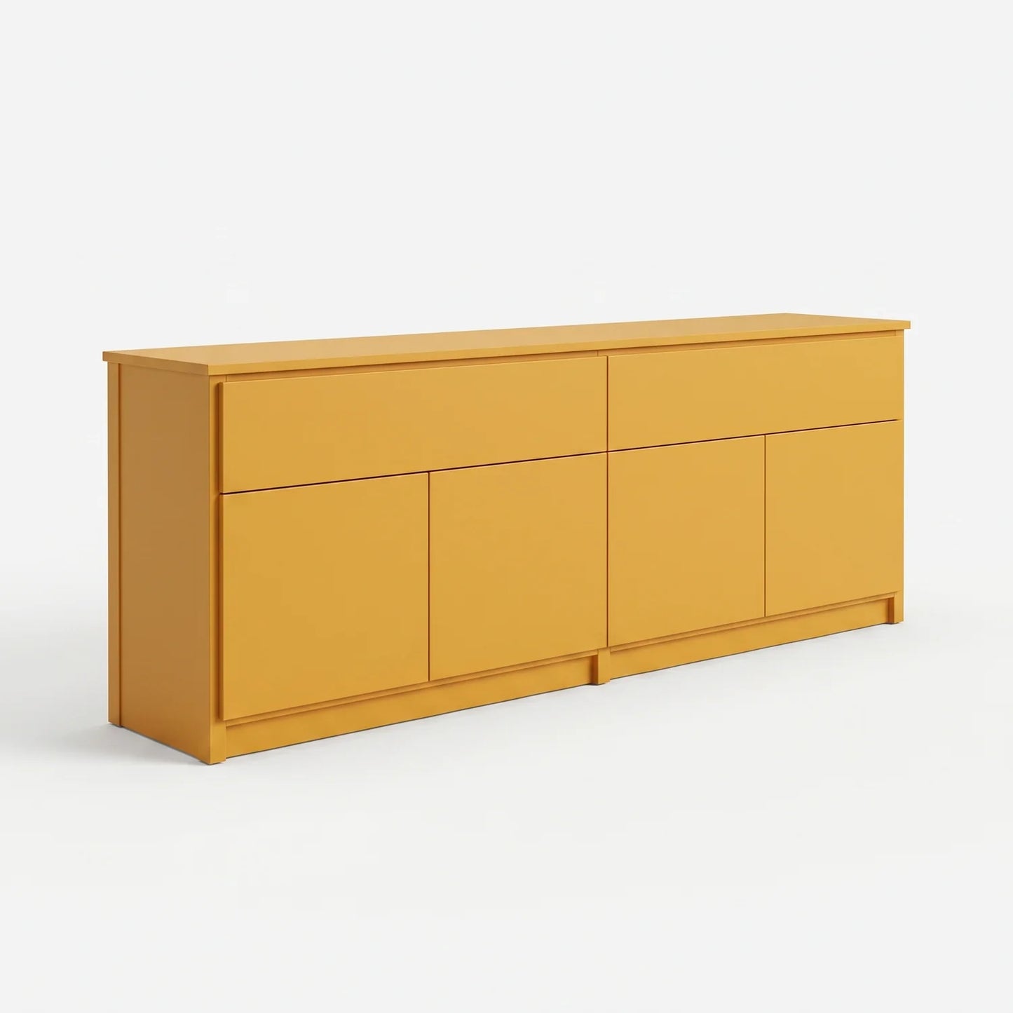 Low sideboard | Lundia Original | Saffron yellow, perspectief
