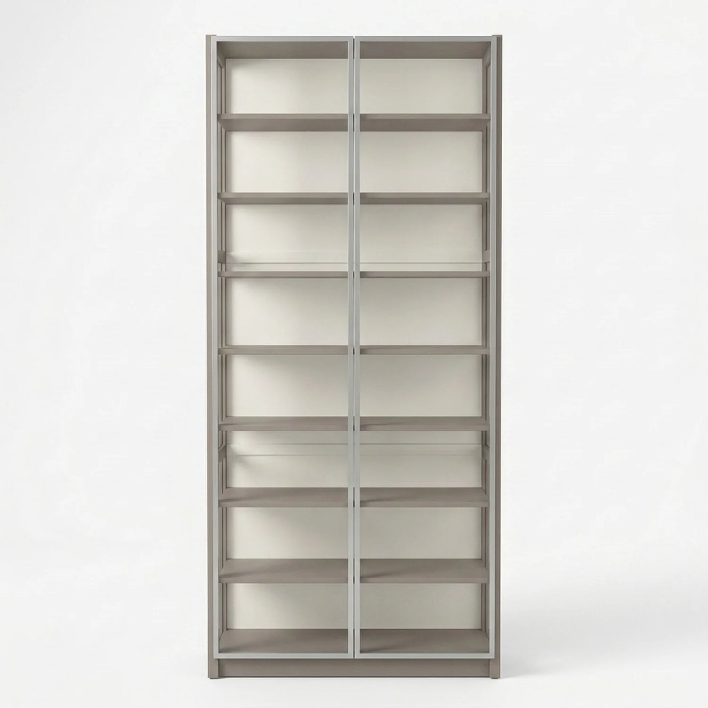 Lego Display Case | Lundia Original | Stone Grey & White, vooraanzicht