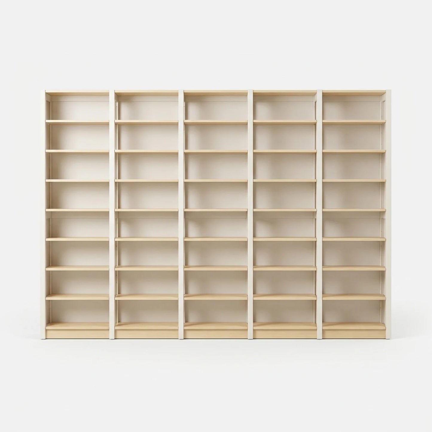 Scandinavische CD/DVD kast | Lundia Original | Wit & blank gelakt hout, vooraanzicht