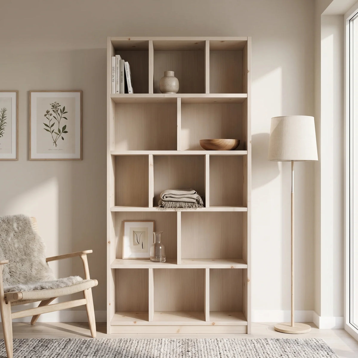 Meuble à compartiments moderne | Libre | Latte, sfeerbeeld vooraanzicht
