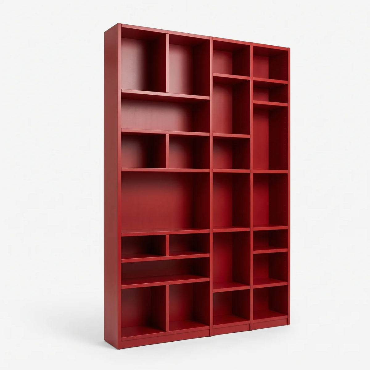 Meuble mural avec compartiments ludiques | Libre | Rouge cerise, perspectief