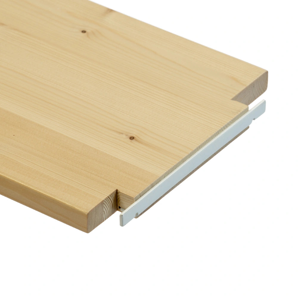 Blank gelakt schap van Lundia