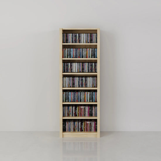 Smalle CD/DVD kast | Lundia Original | Blank gelakt hout