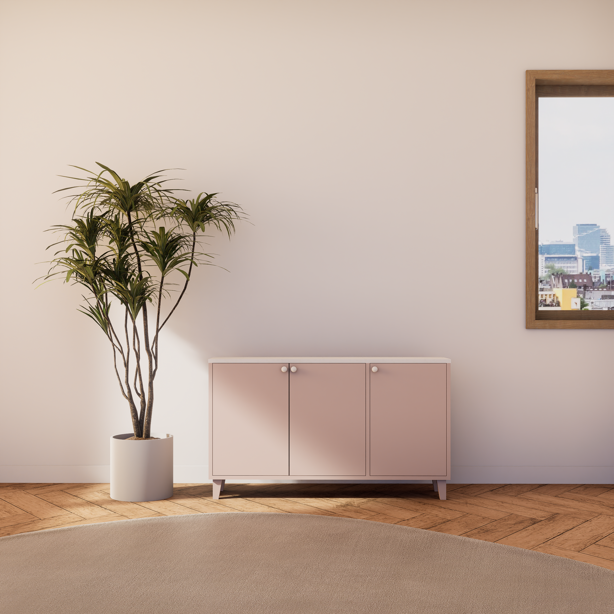 Middelgrote houten dressoir | Lundia Basics | Klakroze & Latte