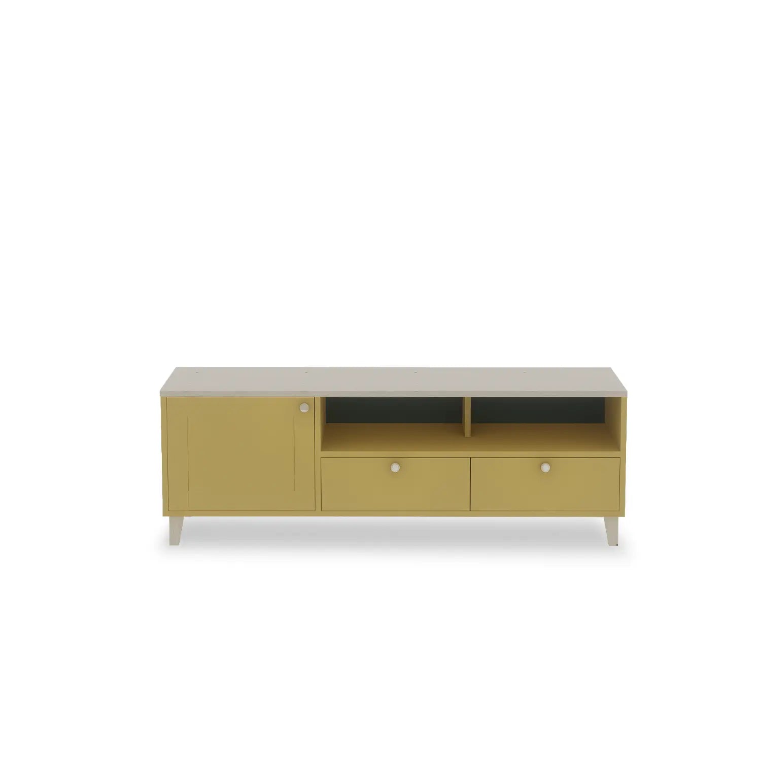 Compact houten lowboard | Lundia Basics | Saffraangeel & Vanilla