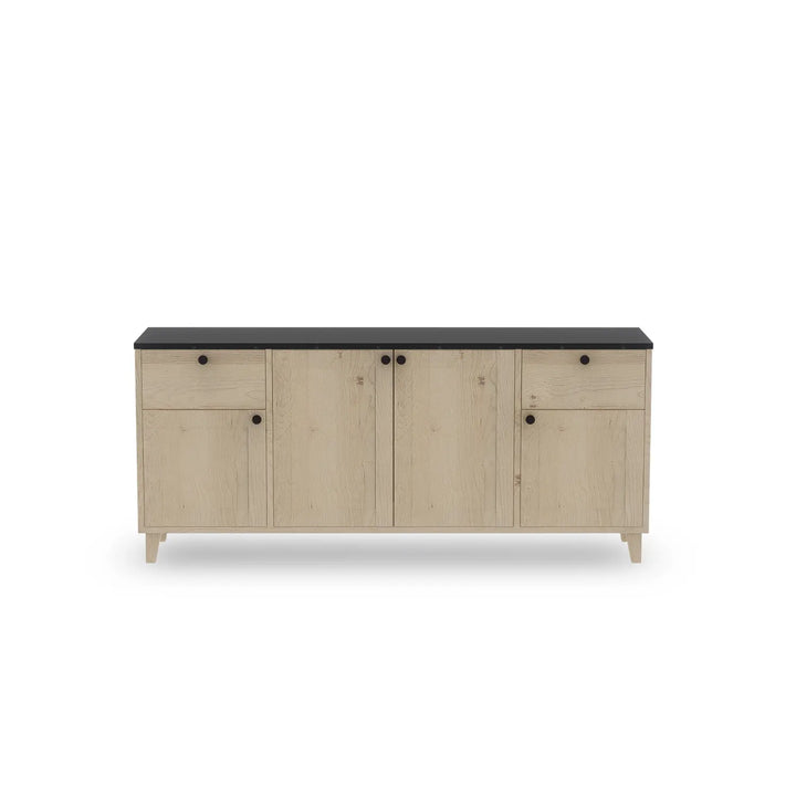 Large wooden sideboard | Regular & Graphite gray | Lundia Basics