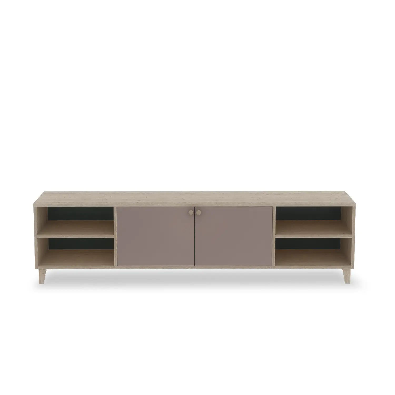Groot houten lowboard | Lundia Basics | Blank gelakt & Kalkroze