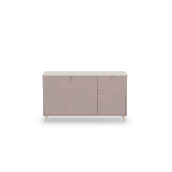 Medium wooden sideboard | Chalk pink & Latte | Lundia Basics
