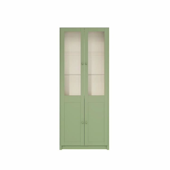 Vitrine étroite | Lundia Original | Vert olive et vanille