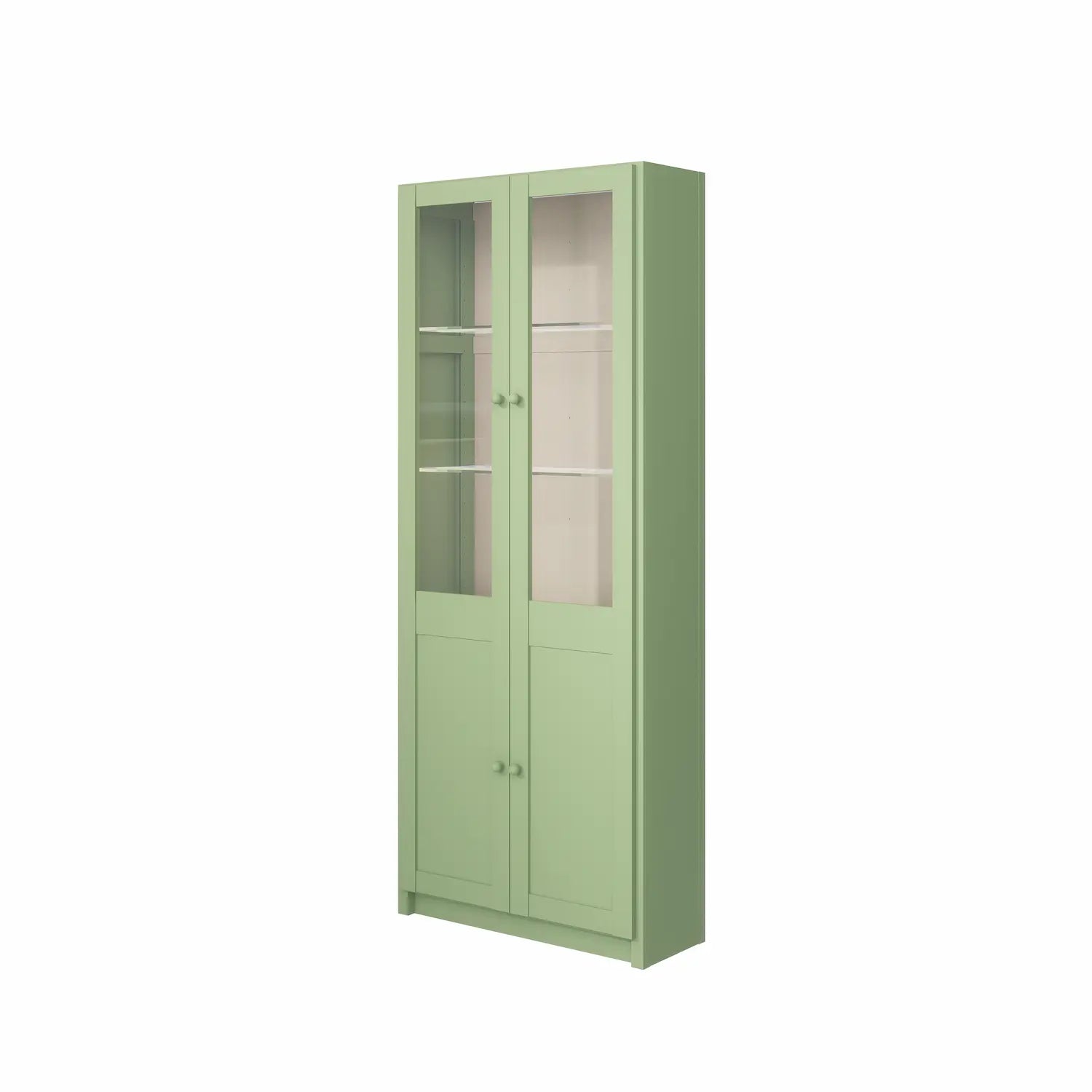 Vitrine étroite | Lundia Original | Vert olive et vanille