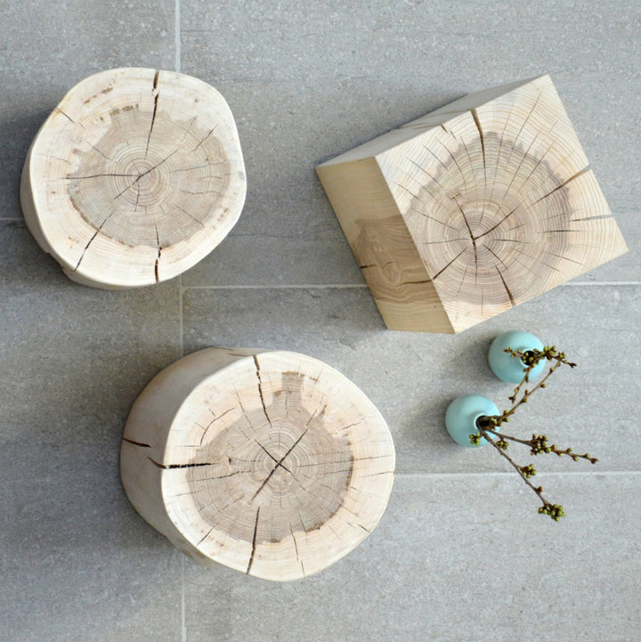 Block stool round ash wood | Jan Kurtz | Lundia Living