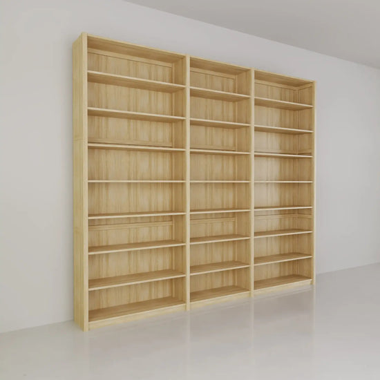 Dichte boekenkast | Groot | Blank gelakt hout