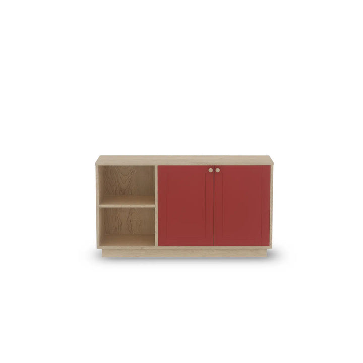 Medium-sized wooden sideboard | Regular & Cherry red | Lundia Basics