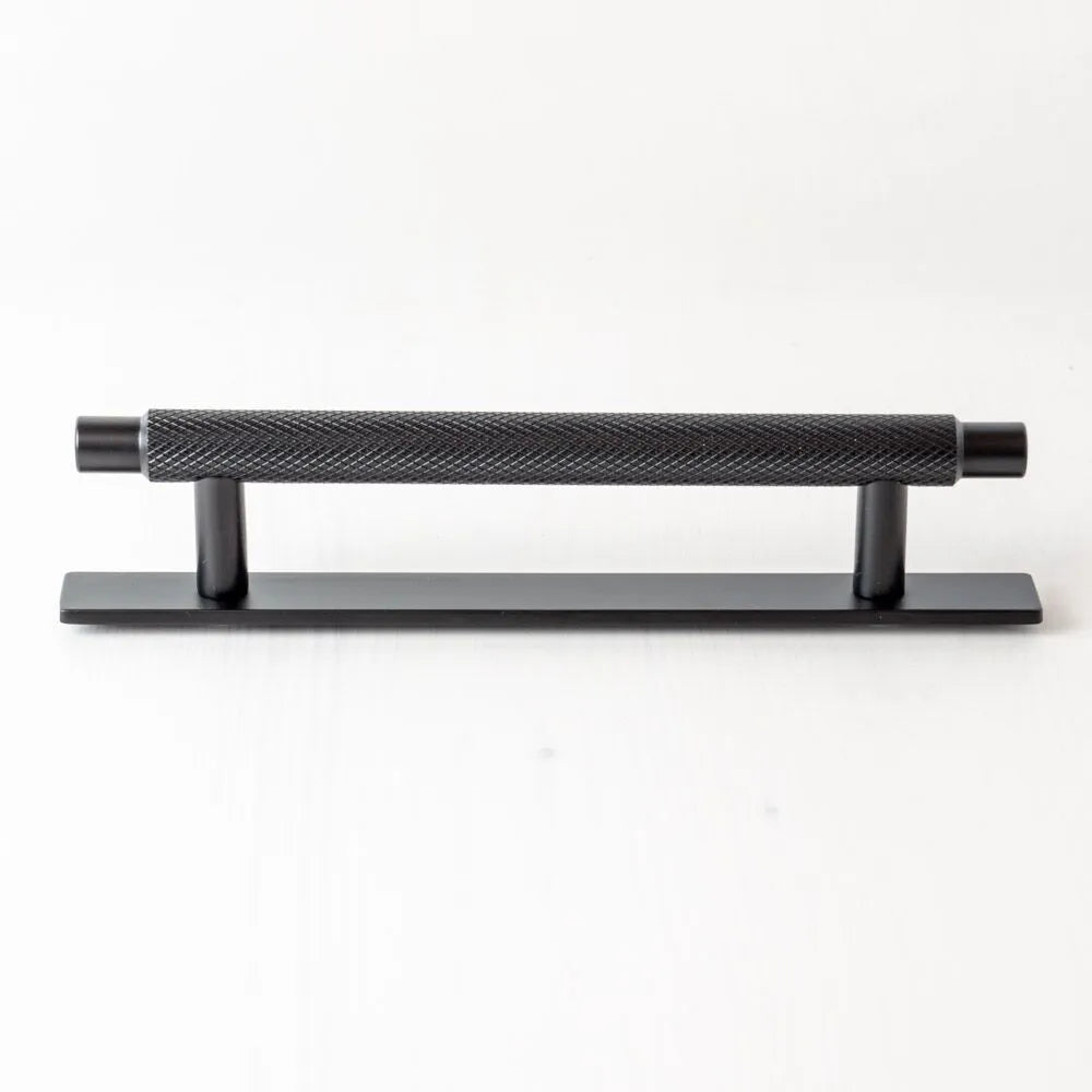 Manor greep met achterplaat | Zwart | Lundia Original