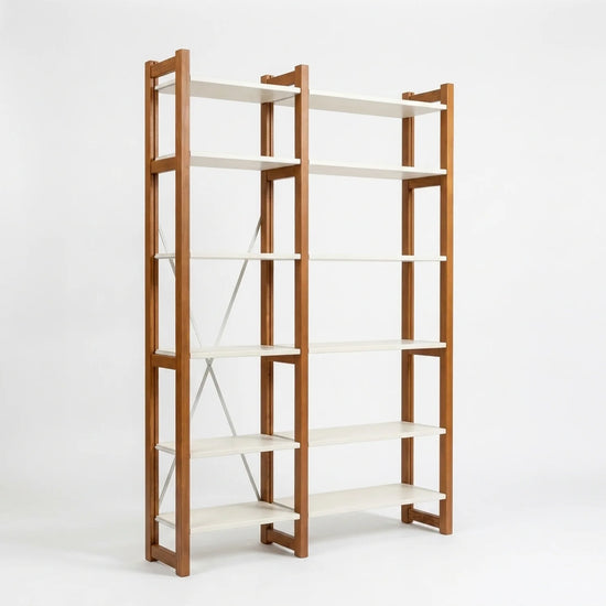 Bibliothèque moderne | Lundia Original | Arrosto et bois blanc, perspectief