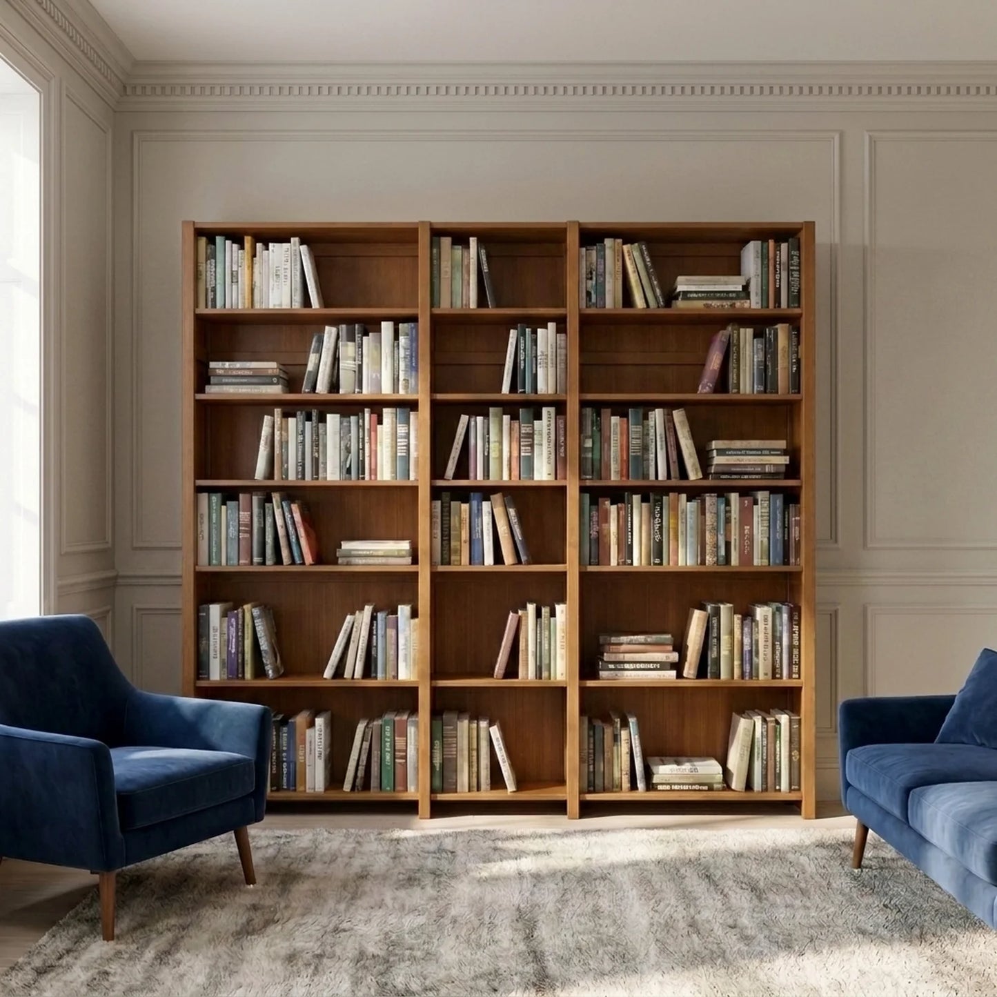 Klassiek houten boekenkast | Lundia Original | Arrosto, sfeerbeeld perspectief