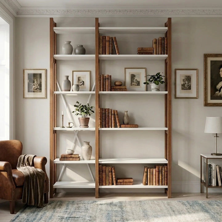 Bibliothèque moderne | Lundia Original | Arrosto et bois blanc, sfeerbeeld vooraanzicht