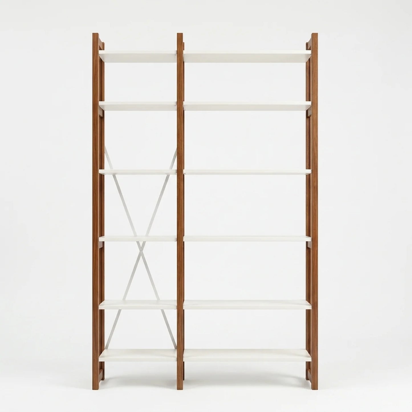 Bibliothèque moderne | Lundia Original | Arrosto et bois blanc, vooraanzicht