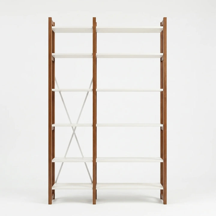 Bibliothèque moderne | Lundia Original | Arrosto et bois blanc, vooraanzicht