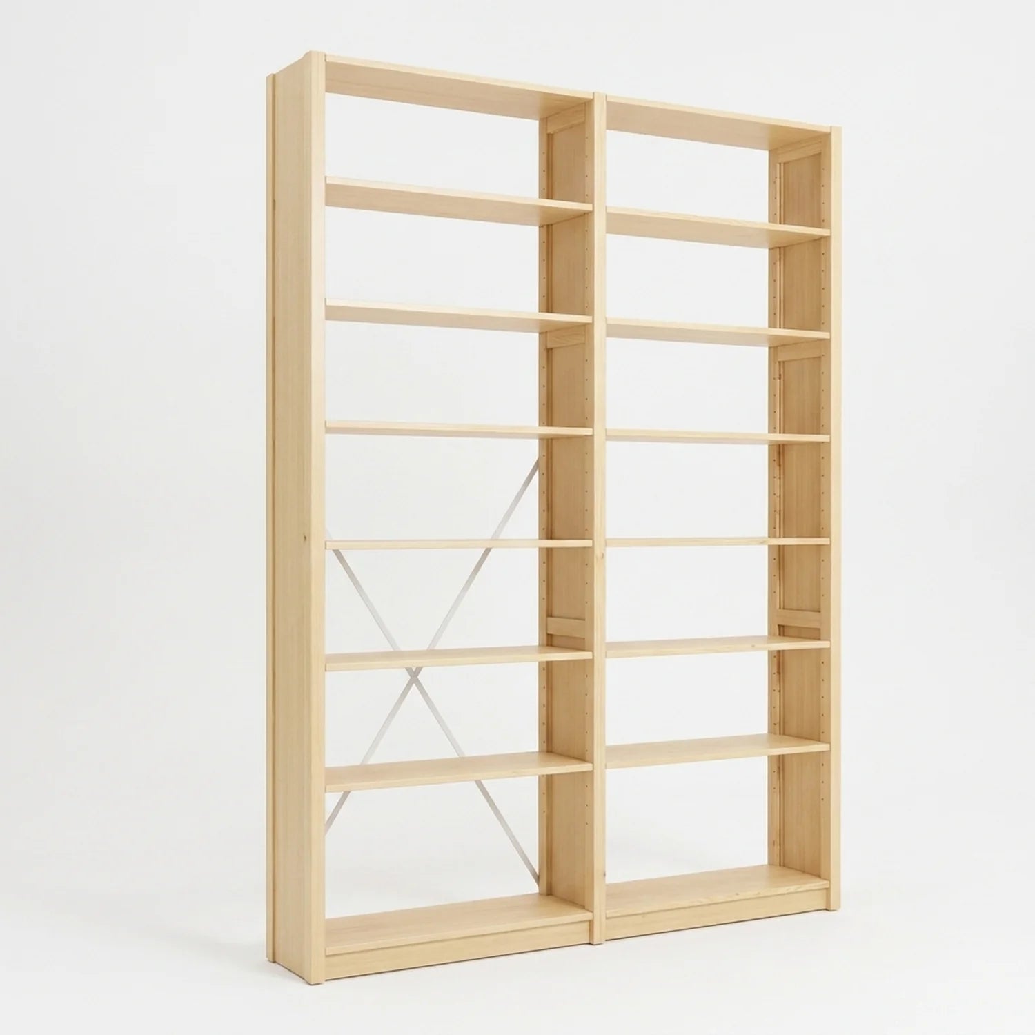 Basic bookcase | Lundia Original | Clear lacquered wood, perspectief