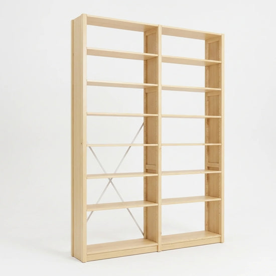 Basic bookcase | Lundia Original | Clear lacquered wood, perspectief