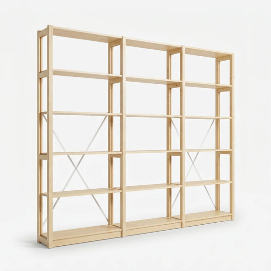 Bookcase | Lundia Original | 208 x 245 x 30, perspectief