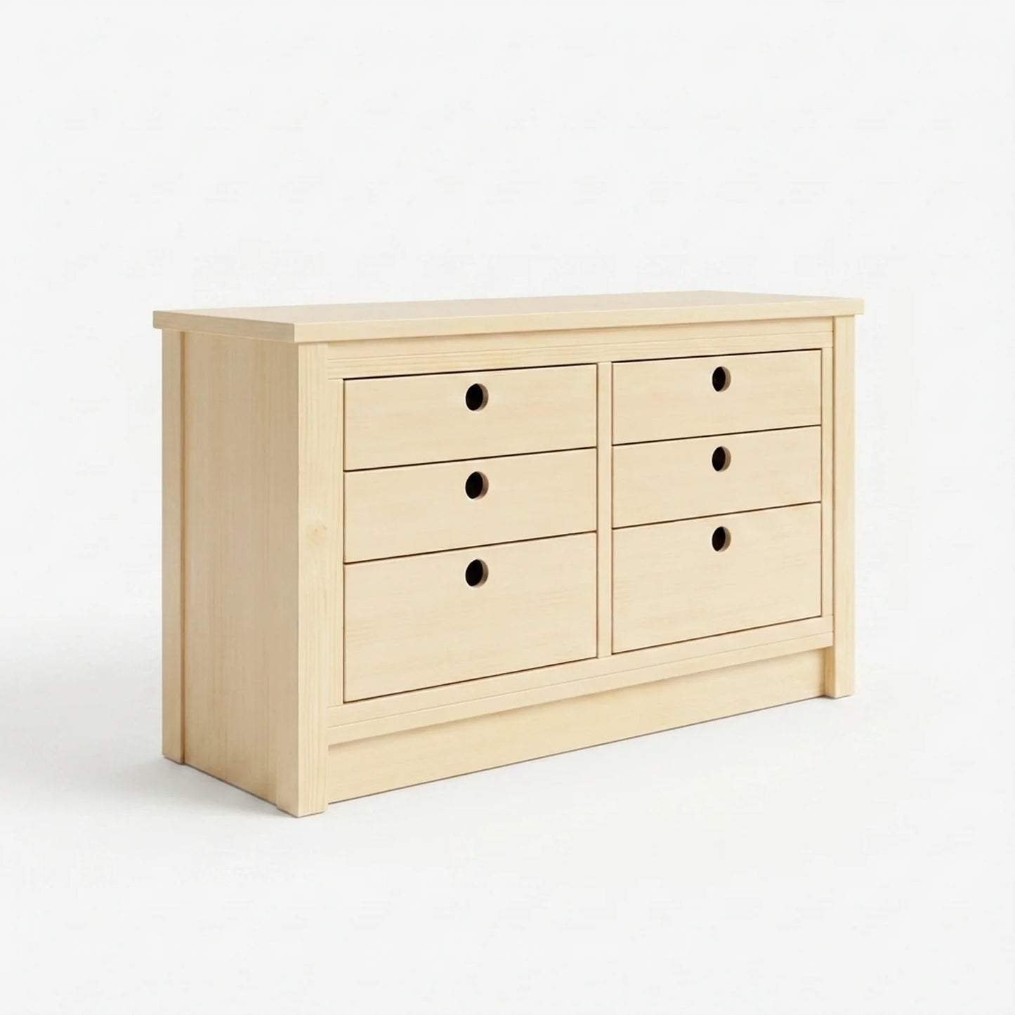 Commode basse | Lundia Original | Bois laqué transparent, perspectief