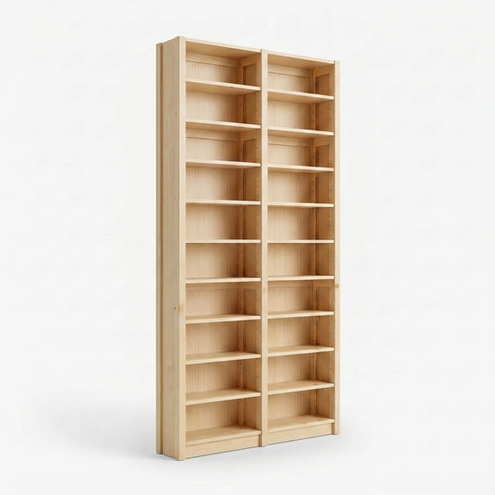 Meuble haut pour CD/DVD | Lundia Original | Bois laqué transparent, perspectief