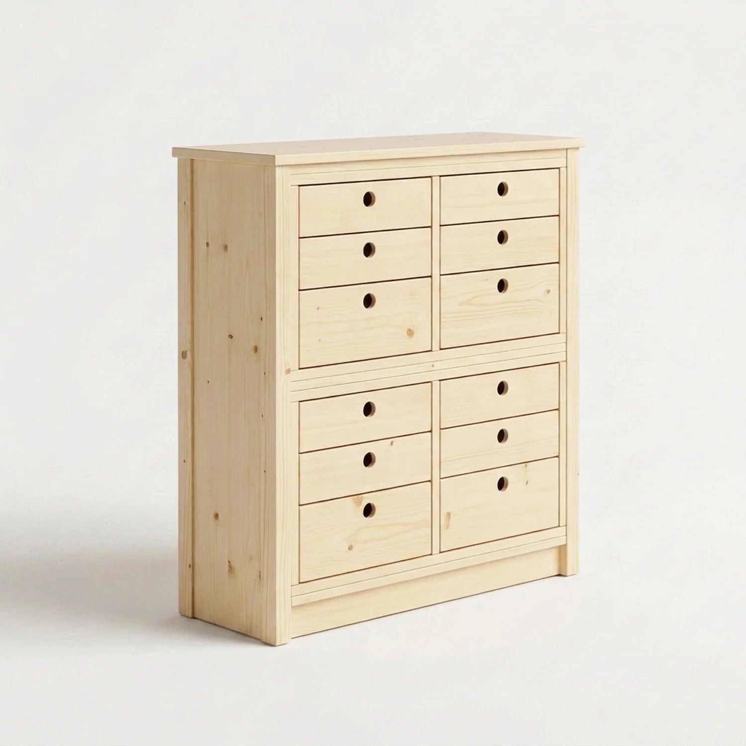 Commode haute et étroite | Lundia Original | Bois laqué transparent, perspectief