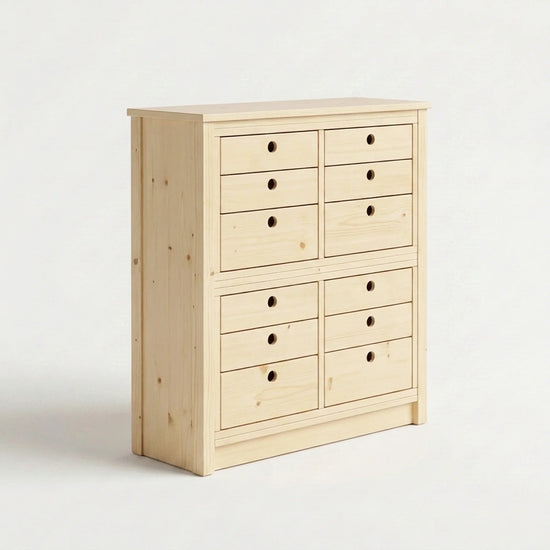 Commode haute et étroite | Lundia Original | Bois laqué transparent, perspectief