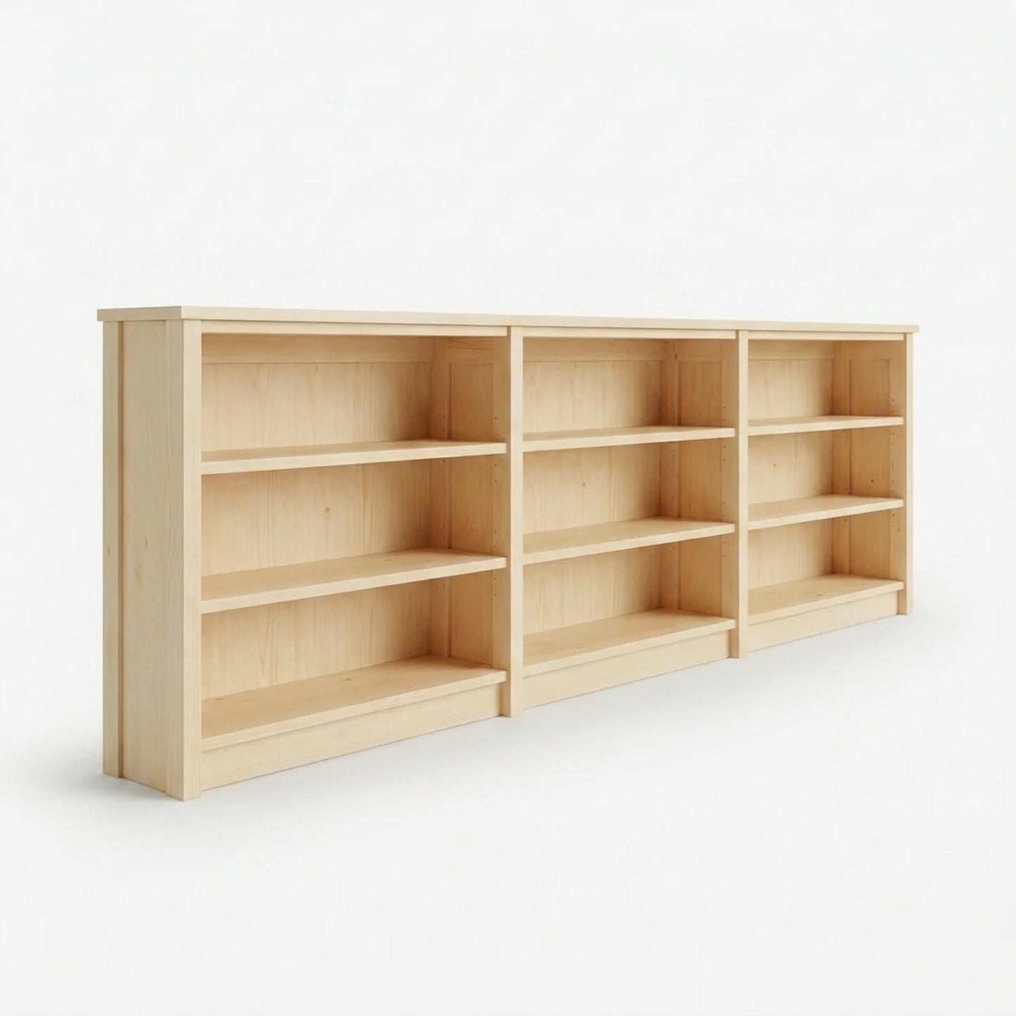 Meuble bas CD/DVD | Lundia Original | Bois laqué transparent, perspectief