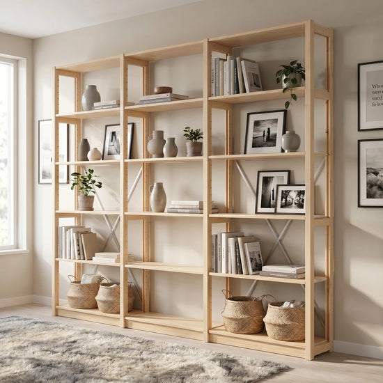 Bookcase | Lundia Original | 208 x 245 x 30, sfeerbeeld perspectief