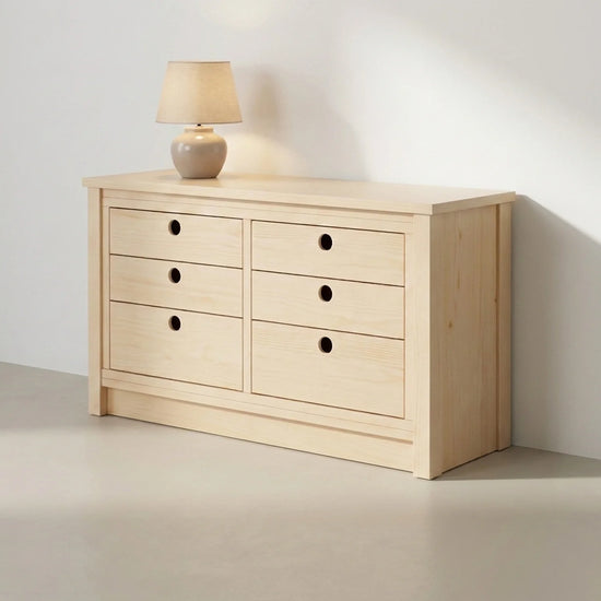 Commode basse | Lundia Original | Bois laqué transparent, sfeerbeeld perspectief