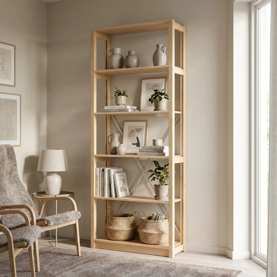 Bookcase | Lundia Original | 208 x 85 x 30, sfeerbeeld perspectief