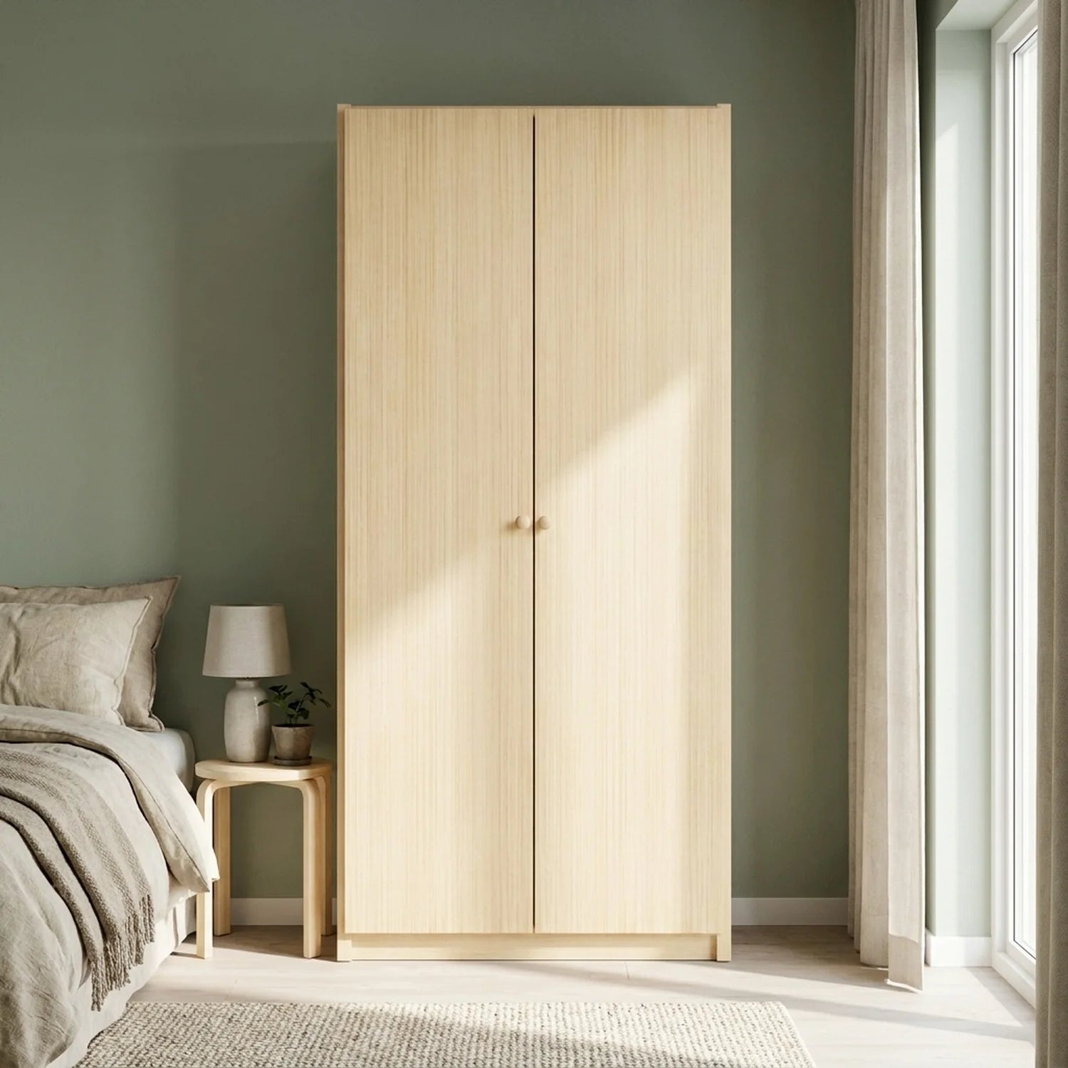 Armoire à portes | Lundia Original | Bois laqué transparent, sfeerbeeld vooraanzicht