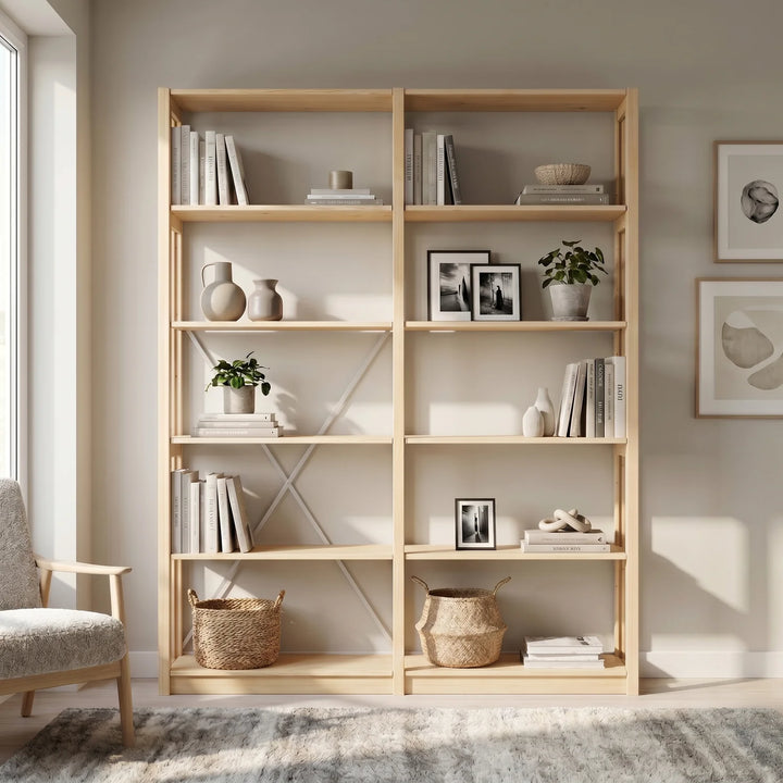 Bookcase | Lundia Original | 208 x 165 x 30, sfeerbeeld vooraanzicht