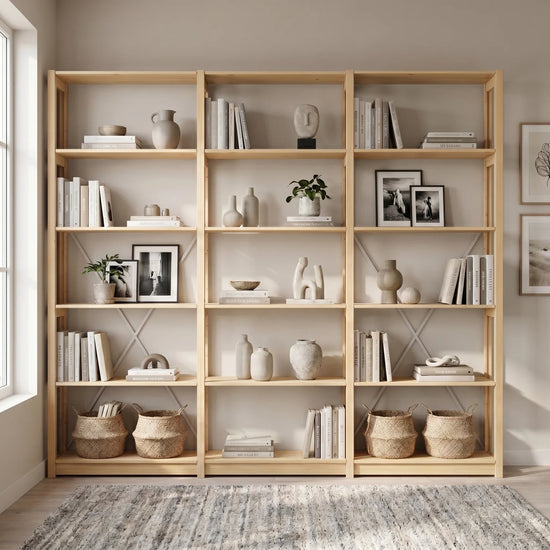 Bookcase | Lundia Original | 208 x 245 x 30, sfeerbeeld vooraanzicht