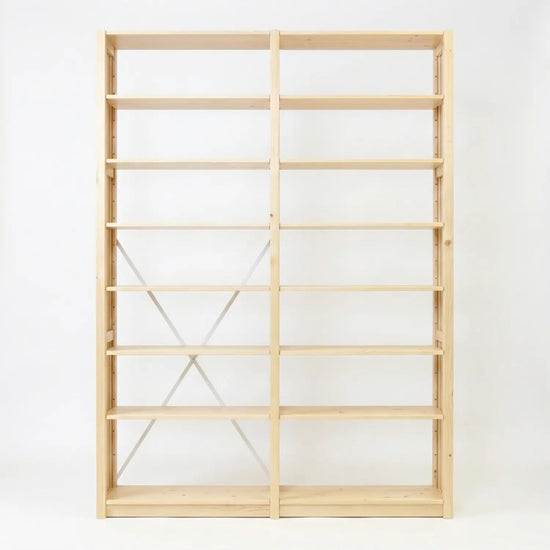 Basic bookcase | Lundia Original | Clear lacquered wood, vooraanzicht
